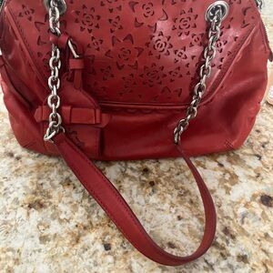 Nanette Lepore Red Floral Shoulder Bag